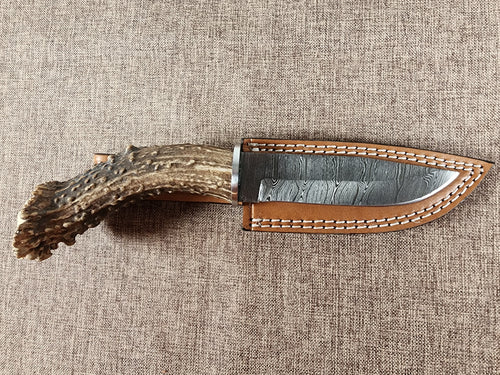 5" Damascus Drop Point #56