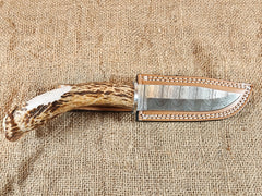 5" Damascus Drop Point #53