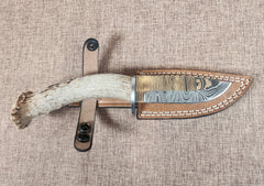 4" Damascus Drop Point C07