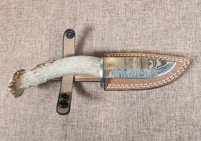 4" Damascus Drop Point C07