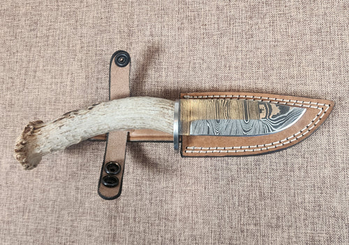 4" Damascus Drop Point C07
