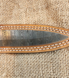 5" Damascus Spear Point #65