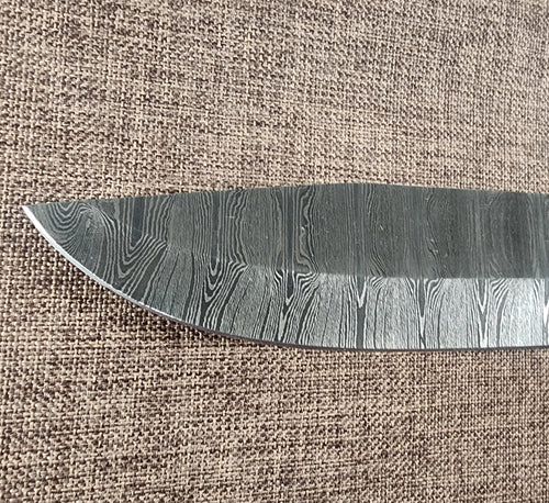 6" Damascus Drop Point #123
