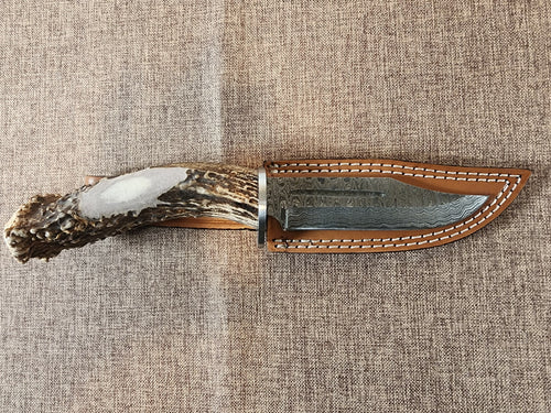 5" Damascus Clip Point #60