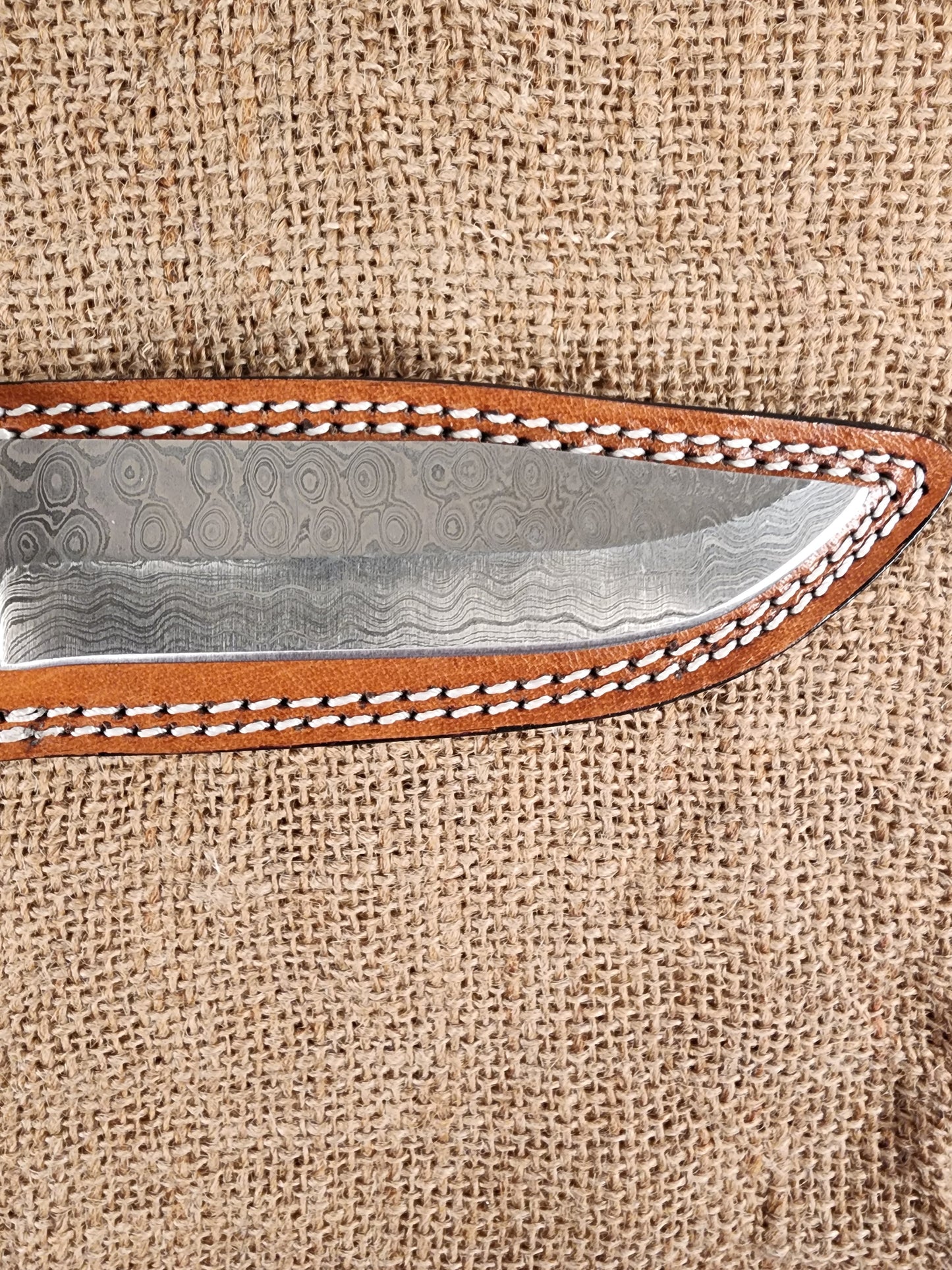 5" Damascus Drop Point #124