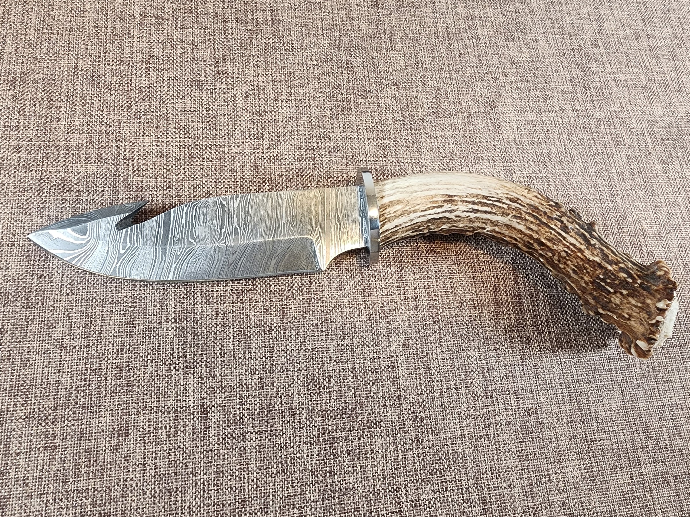 5" Damascus Gut Hook #48