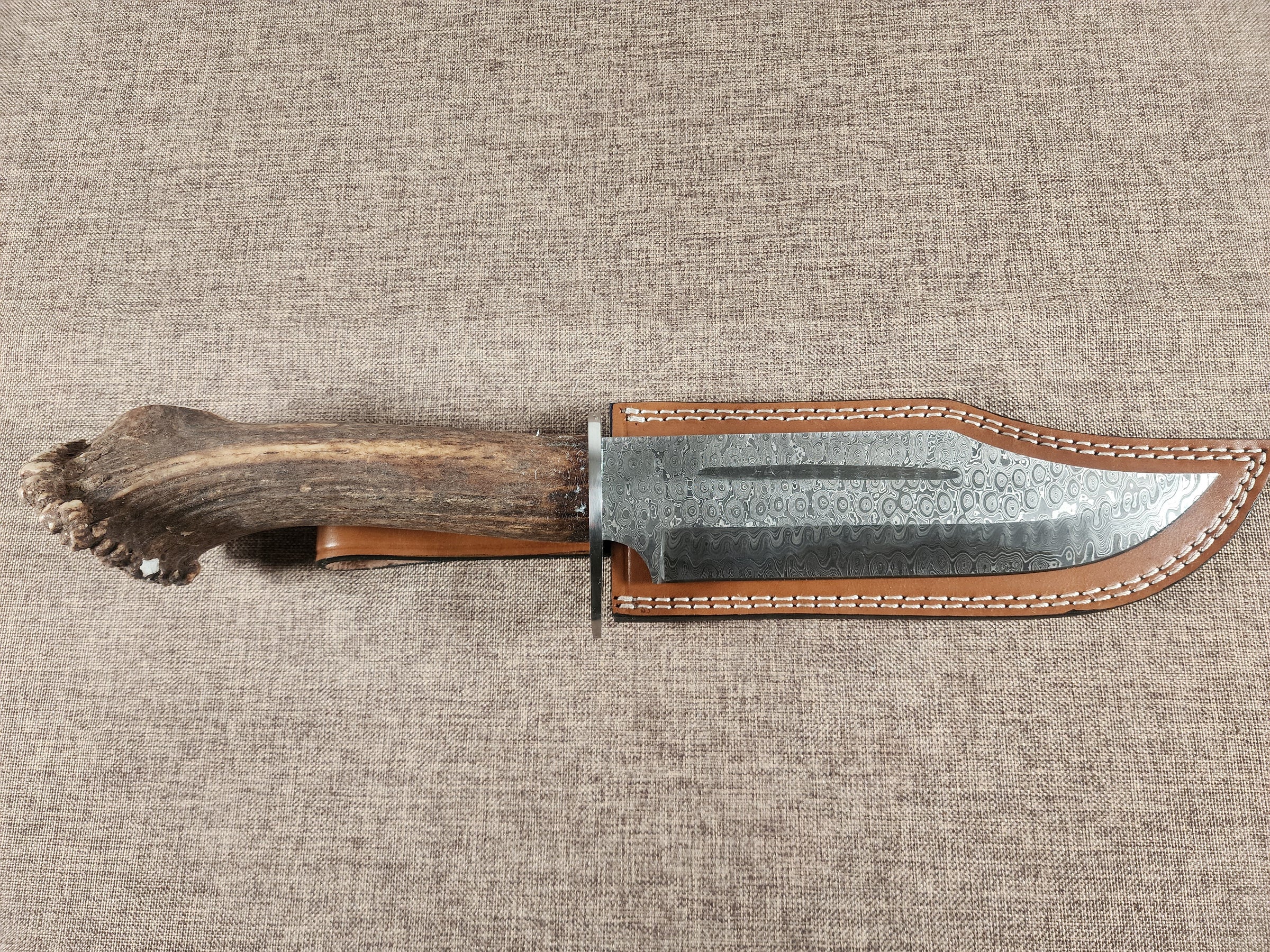 8" Damascus Bowie #168