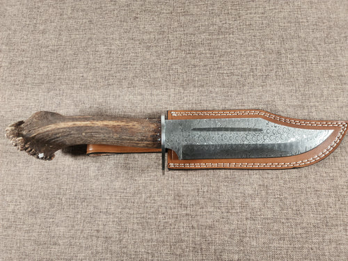 8" Damascus Bowie #168