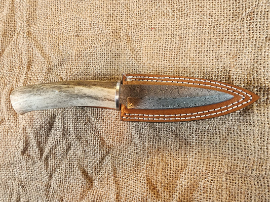 4" Damascus Drop Point #55