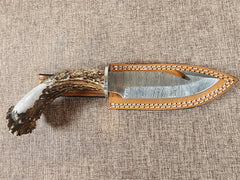 5" Damascus Gut Hook #48