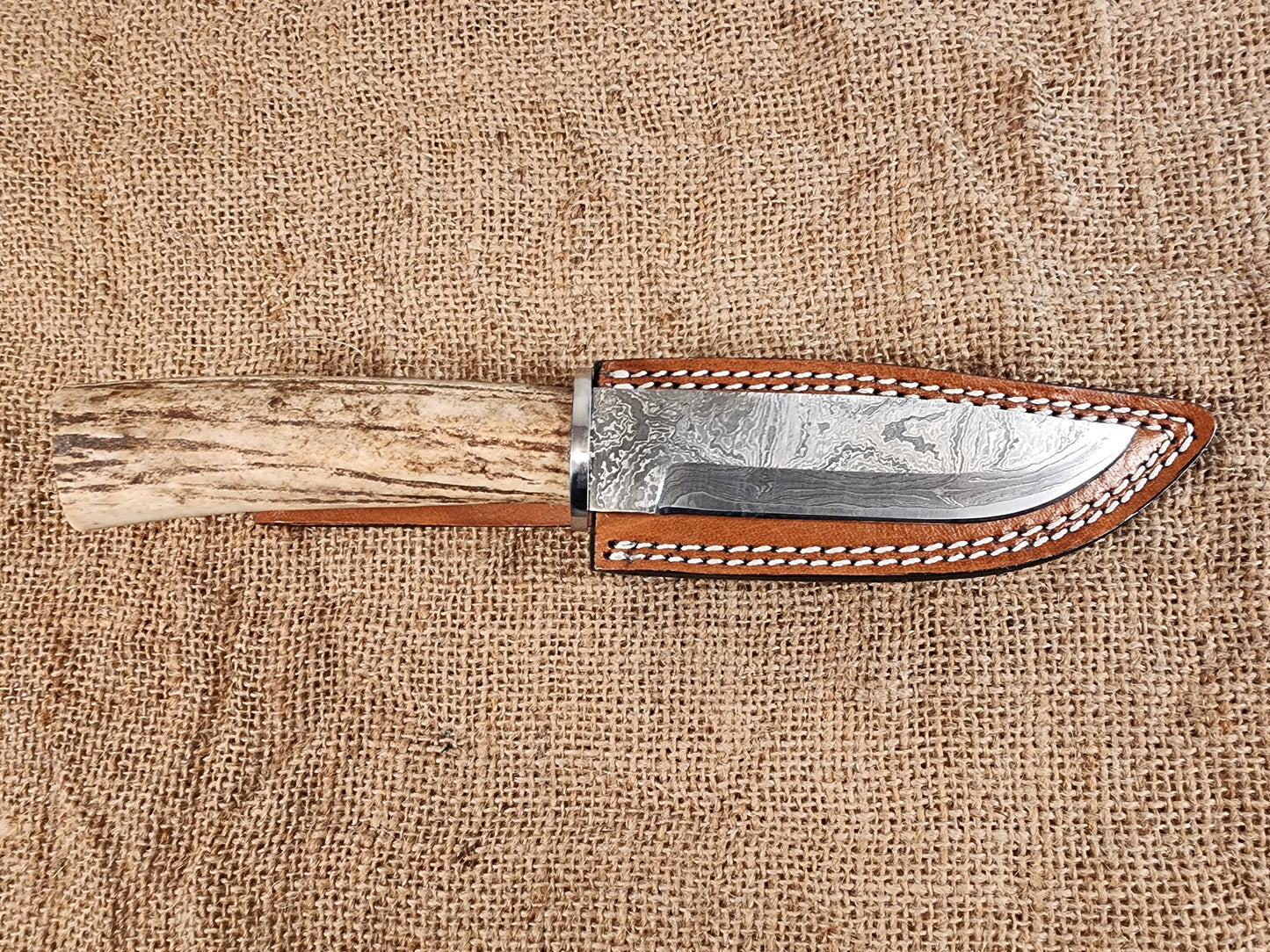 5" Damascus Drop Point #127
