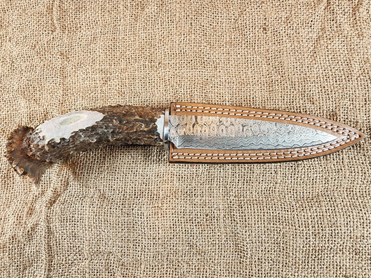 6" Damascus Spear Point #144