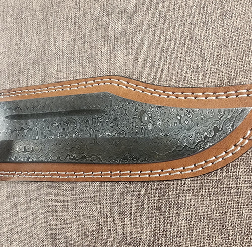 8" Damascus Bowie #164