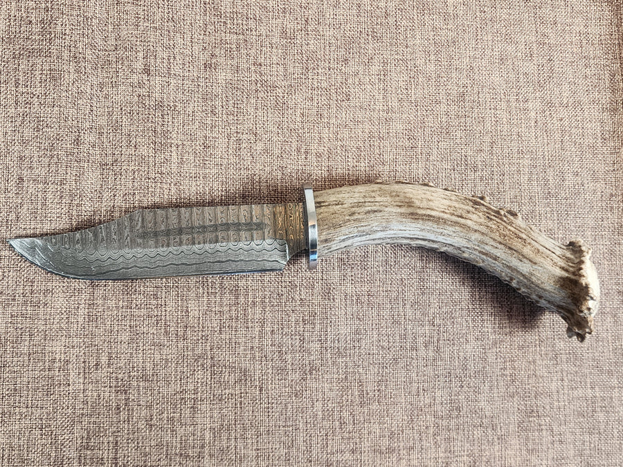 5" Damascus Clip Point 2B02