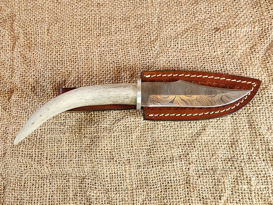 4" Damascus Clip Point #22