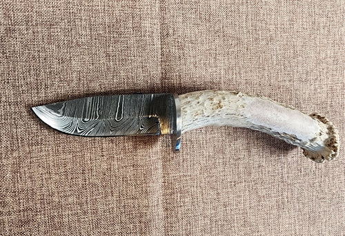 4" Damascus Drop Point C07