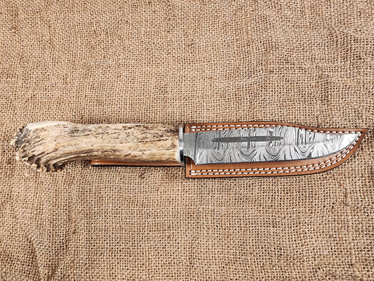6" Damascus Clip Point #104