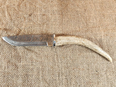 5" Damascus Drop Point #02