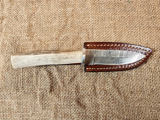 4" Damascus Drop Point #03
