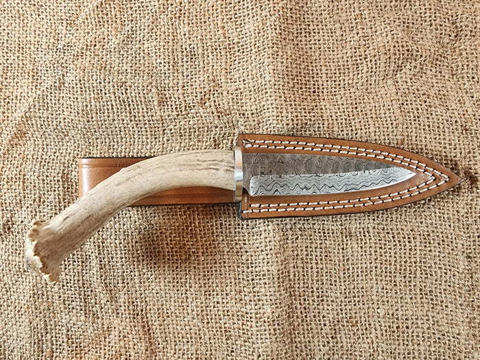 4" Damascus Spear Point #28