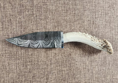 4" Damascus Drop Point #158