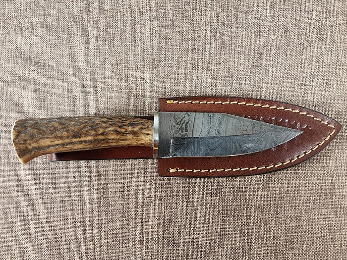 4" Damascus Drop Point #153