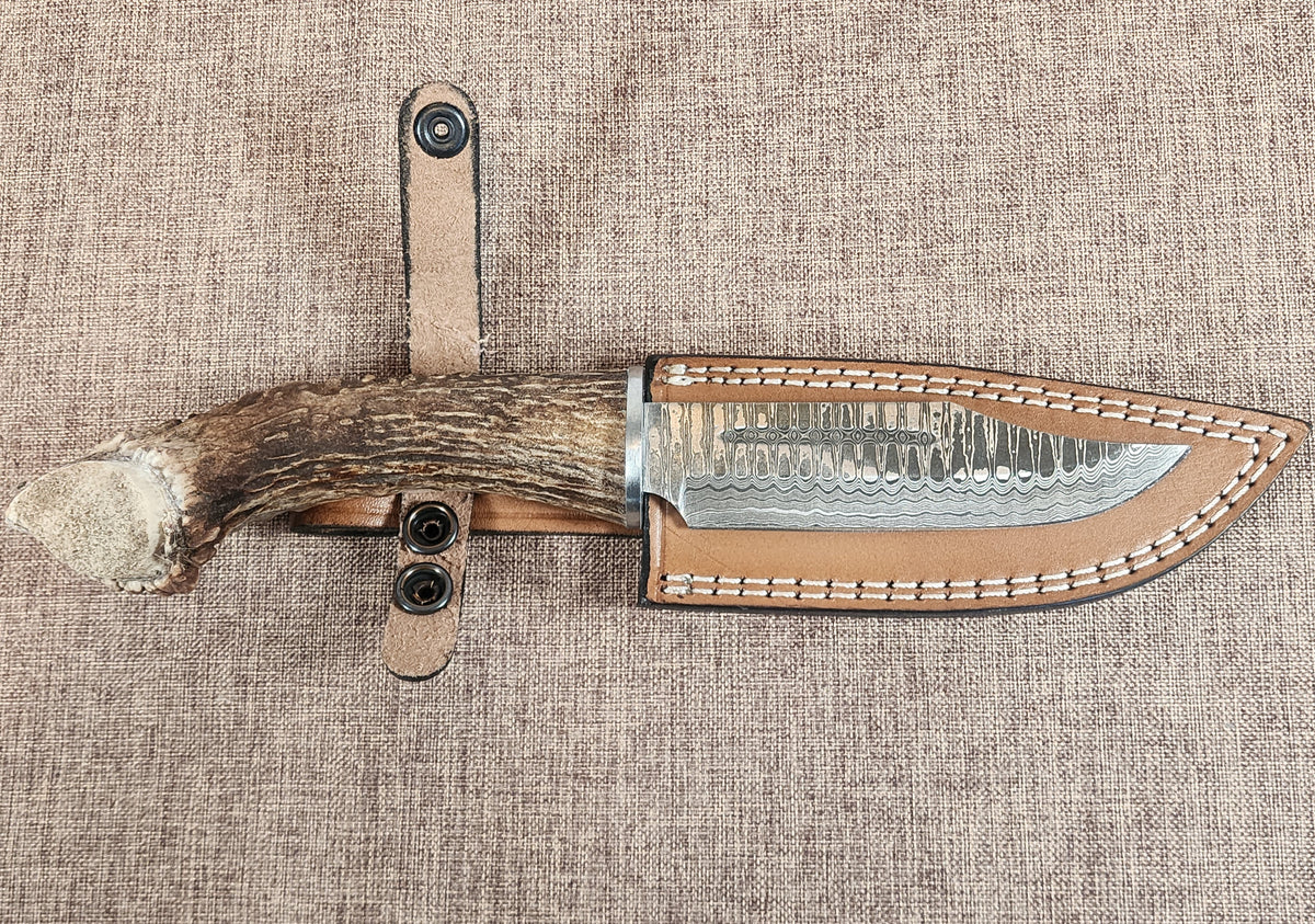 5" Damascus Clip Point 2B01