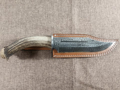 8" Damascus Bowie #163