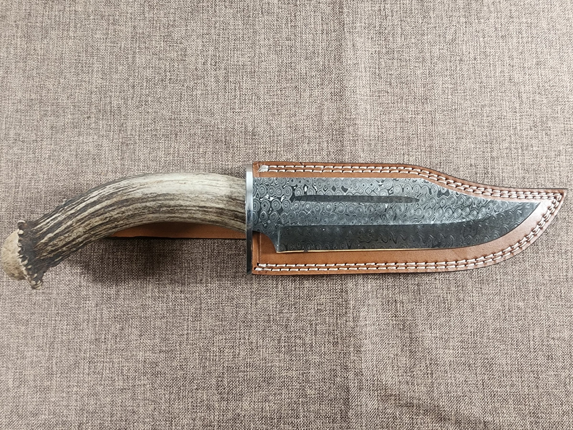 8" Damascus Bowie #163
