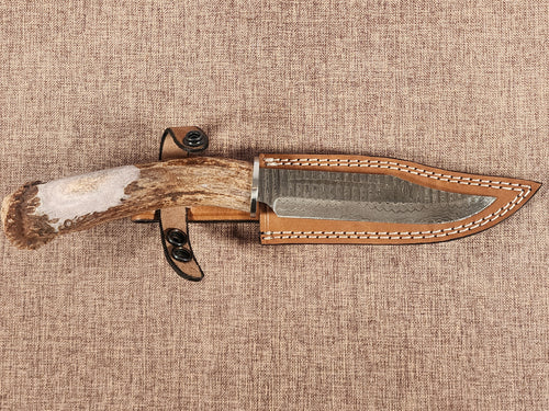 6" Damascus Clip Point 3B03