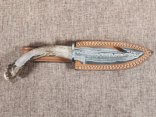 5" Damascus Gut Hook 2A02