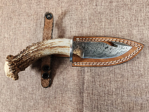 4" Damascus Gut Hook A09