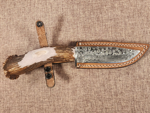 5" Damascus Drop Point 2C08