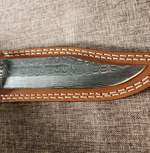 6" Damascus Clip Point #74