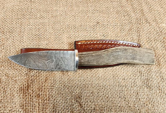 4" Damascus Drop Point #02