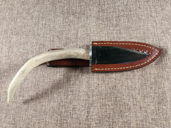 4" Gun Blue Damascus Drop Point #157