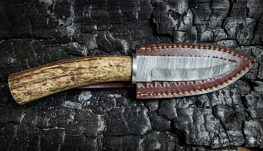 4" Damascus Drop Point