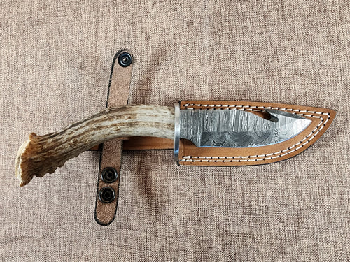 4" Damascus Gut Hook A06