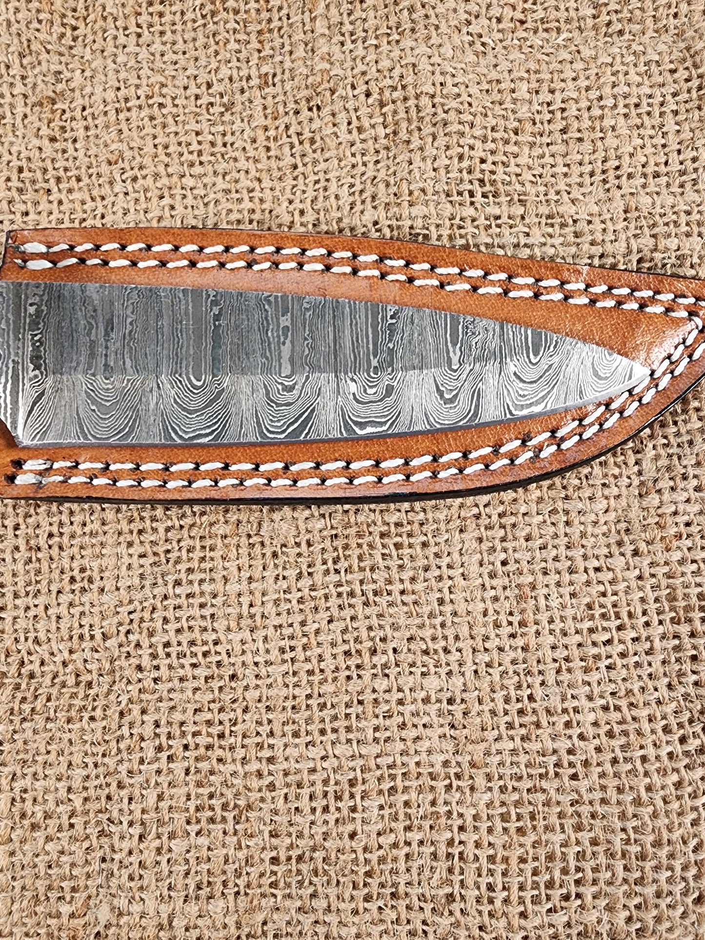 5" Damascus Spear Point #121