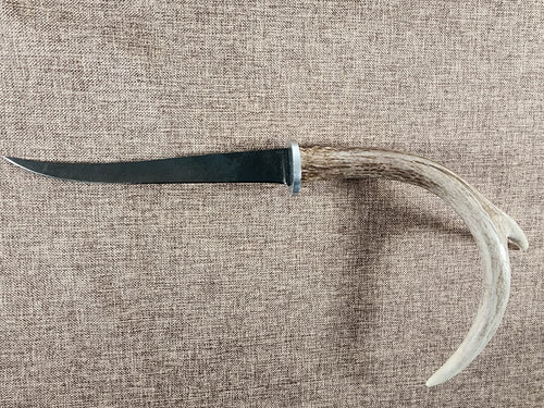 7" Gun Blue Damascus Filet #81
