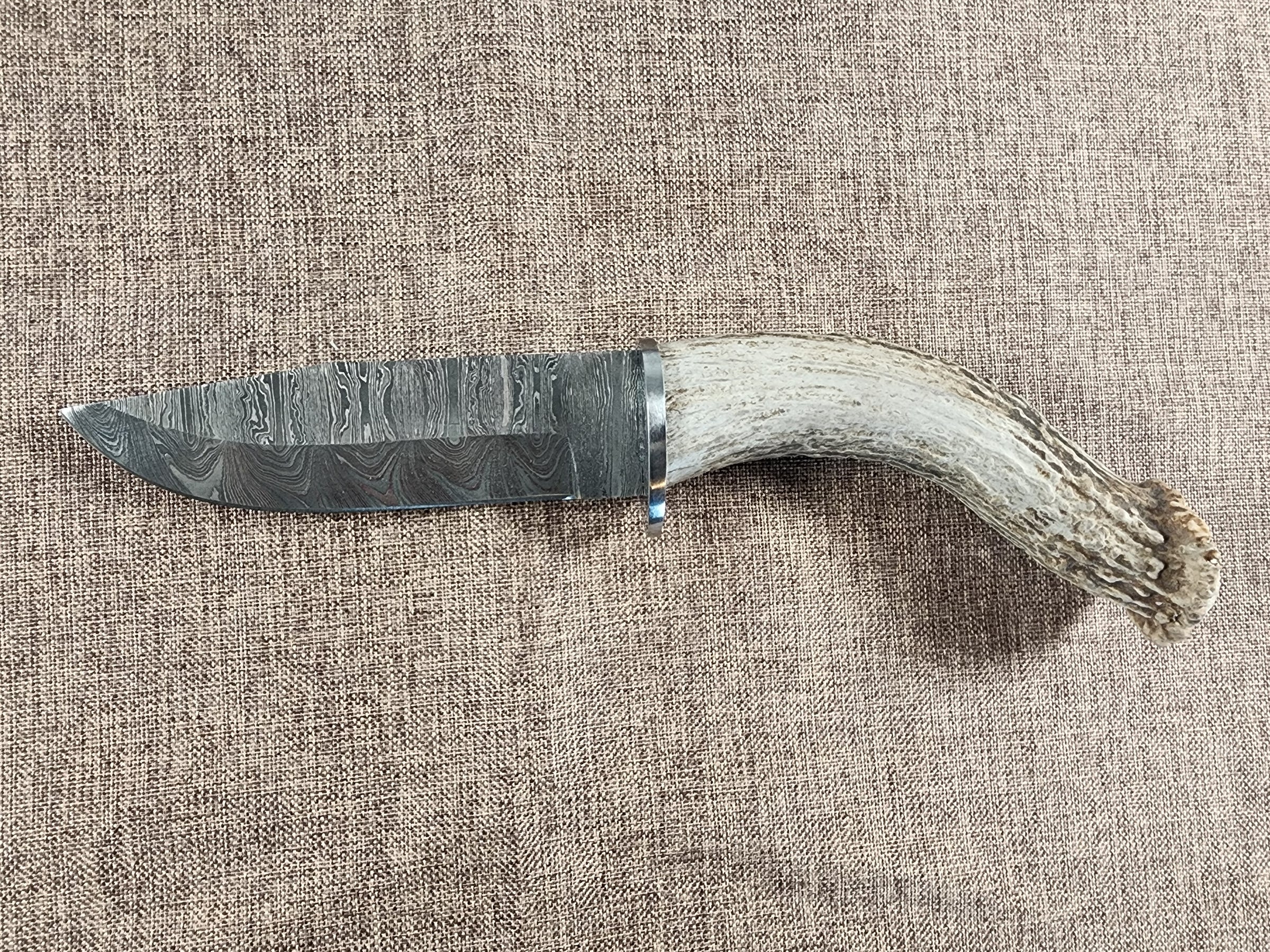 5" Damascus Drop Point #114