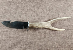 4" Gun Blue Damascus Gut Hook #110
