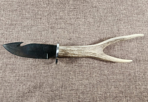 4" Gun Blue Damascus Gut Hook #110