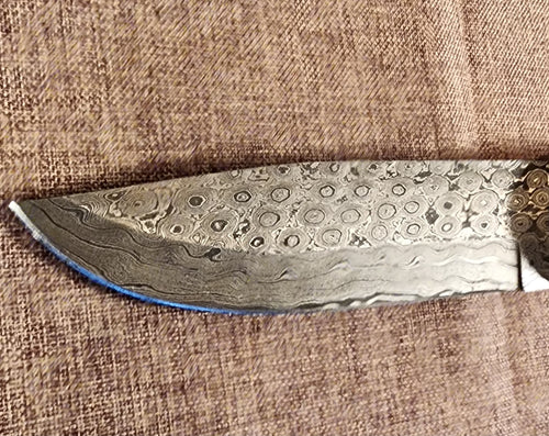 6" Damascus Drop Point 3C01