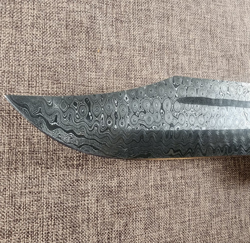 8" Damascus Bowie #163