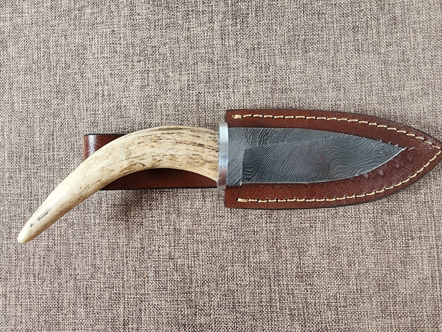 4" Damascus Drop Point #154