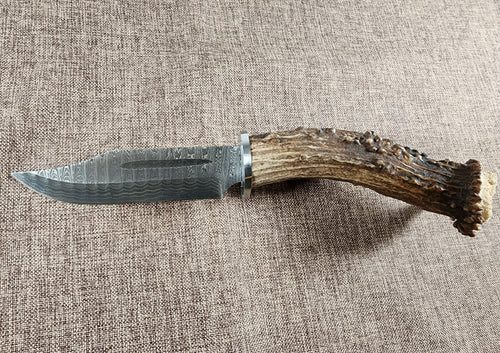 5" Damascus Clip Point #01