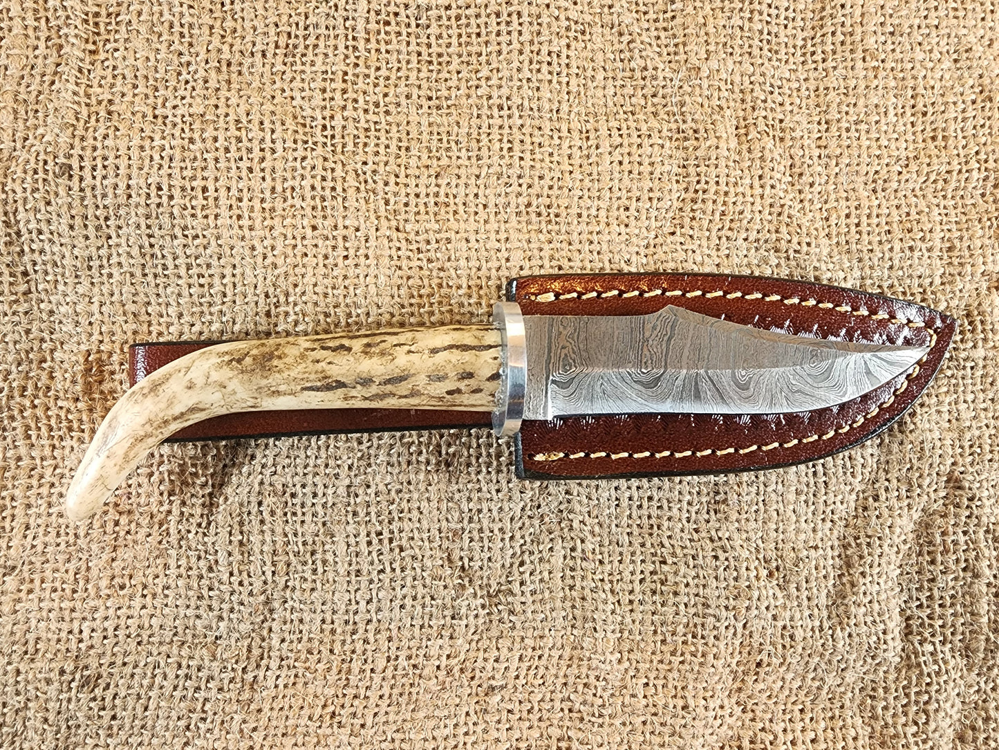 4" Damascus Drop Point #58