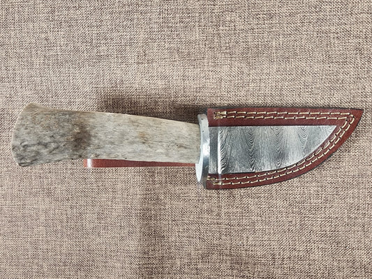 3.5" Damascus Drop Point #128