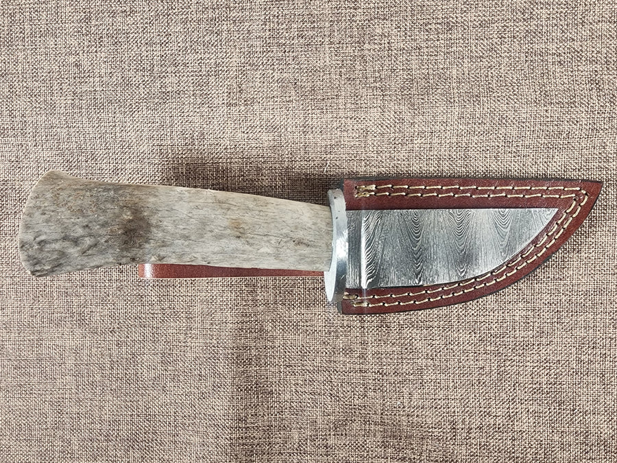 3.5" Damascus Drop Point #128